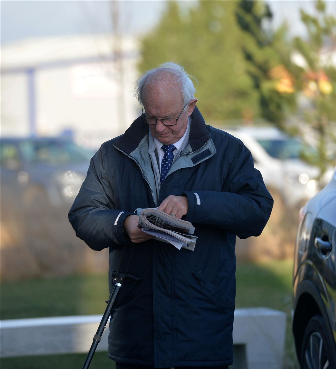 Les Crichton was left with a double fracture to his pelvis and split head in the incident at Carrbridge car park.
