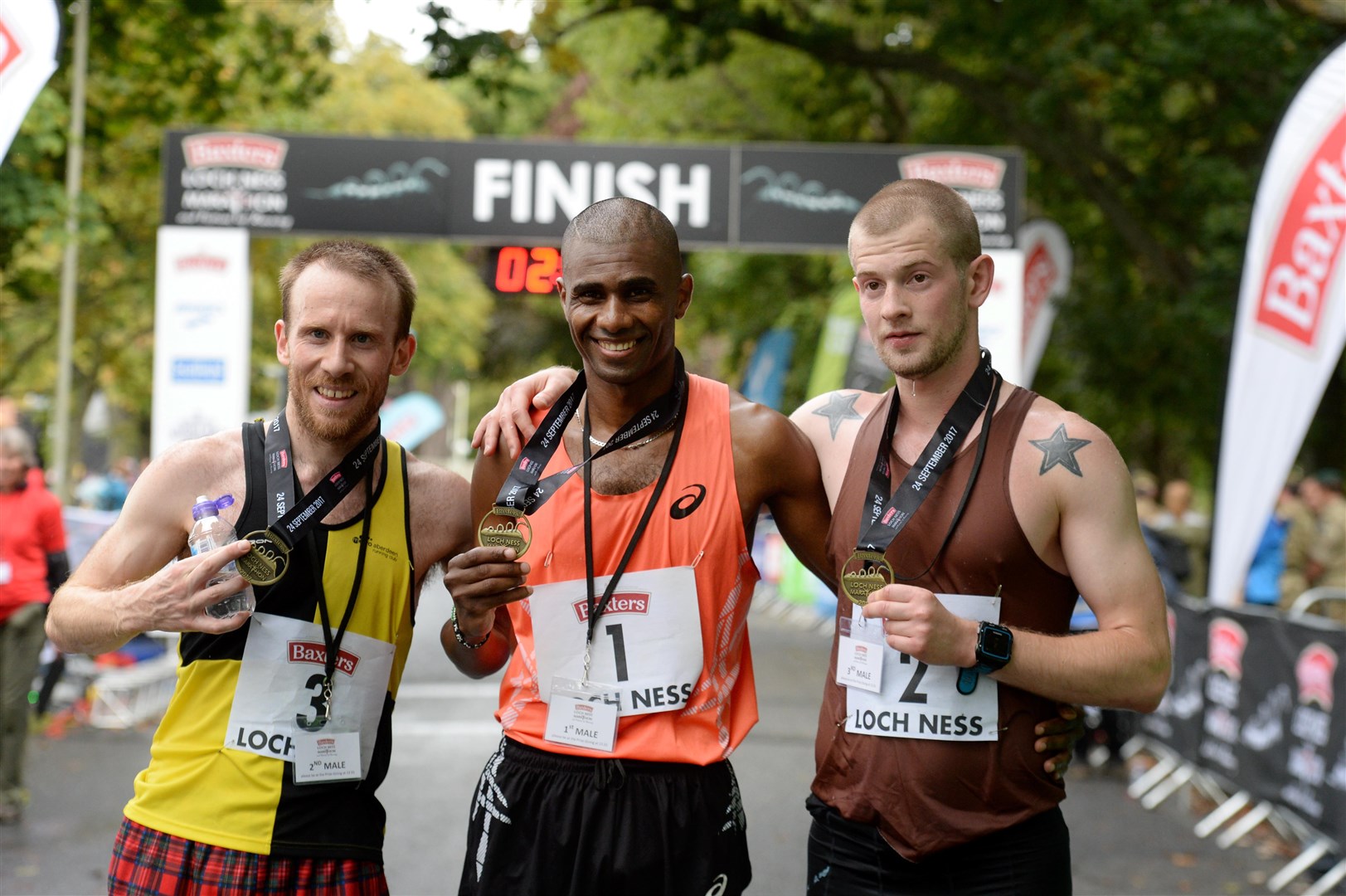 Mohammad Abu-Rezeq with(left) Kyle Greig 2nd and Patryk Gierjatowicz 3rd.