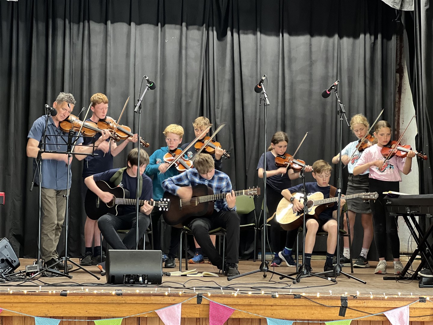Strike up the band: a brilliant night at Newtonmore. Picture: Hamish Napier