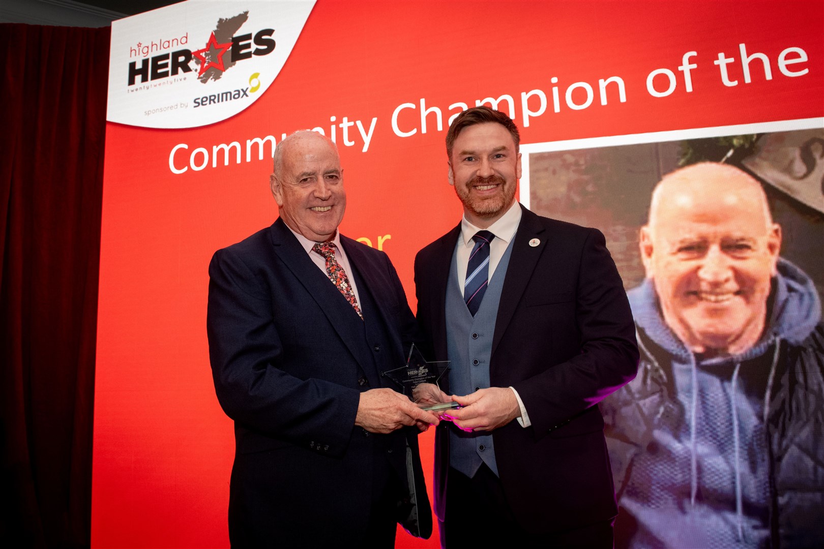 Peter Corbett was named this year's community champion - but that was only his first visit to the podium. Picture: Callum Mackay.