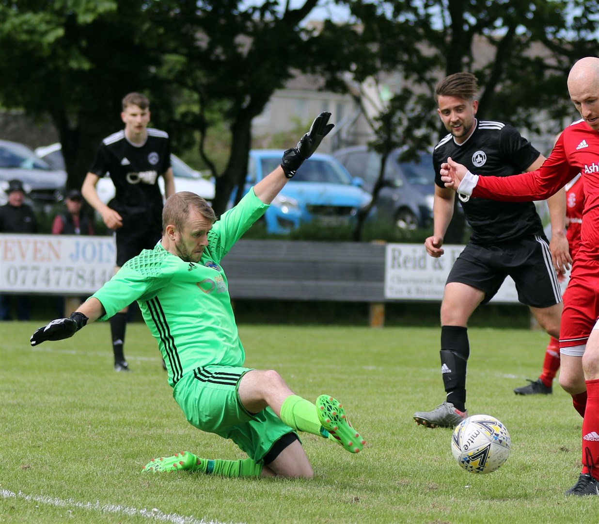 Recent addition Steven Martin, pictured playing for Invergordon, will travel with the Jags squad on Saturday.