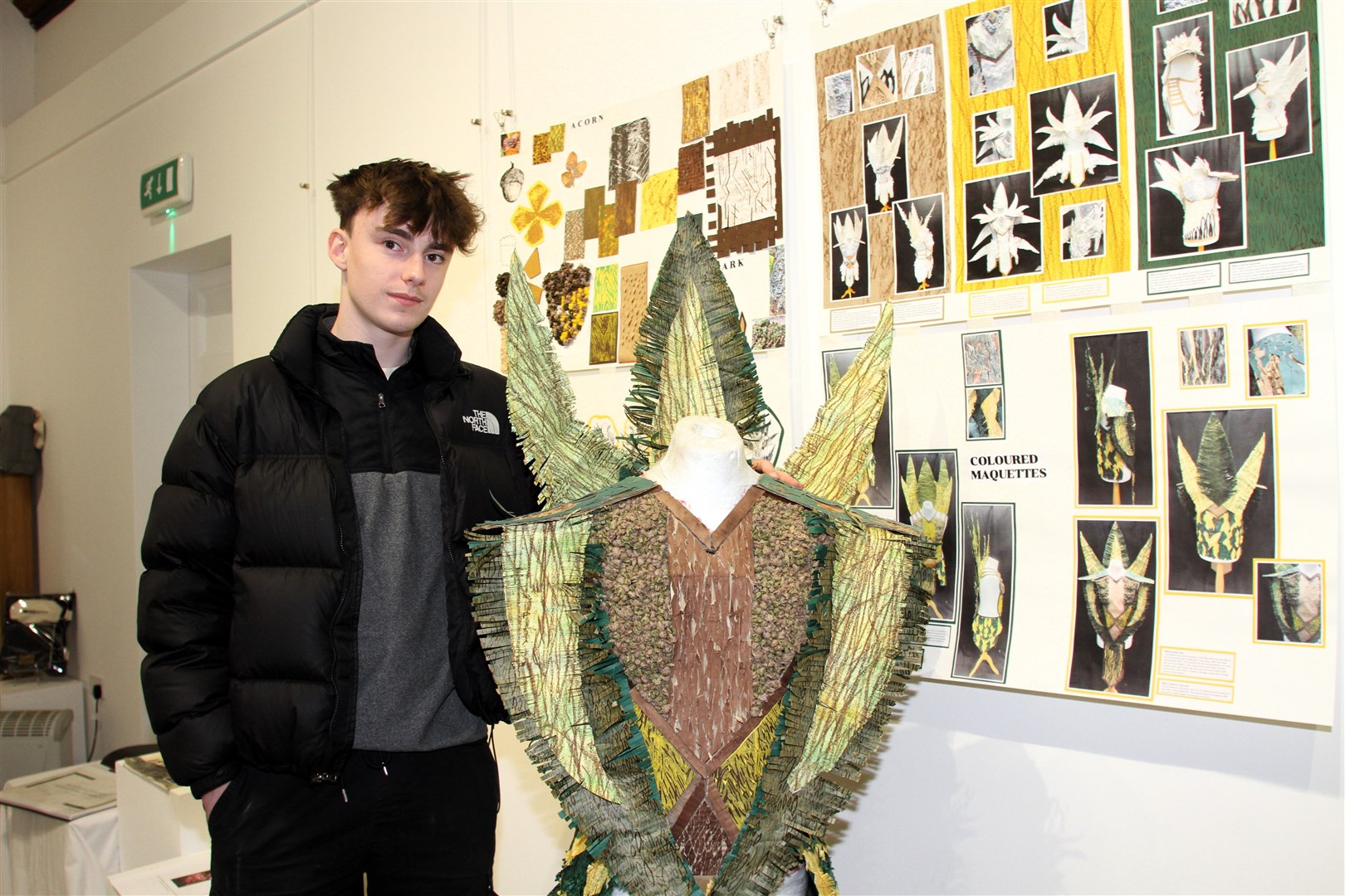 DESIGNS ON SUCCESS: Struan Bruce displays his work in his own corner at the Iona Gallery, which attacted much interest. Pictures: Frances Porter.