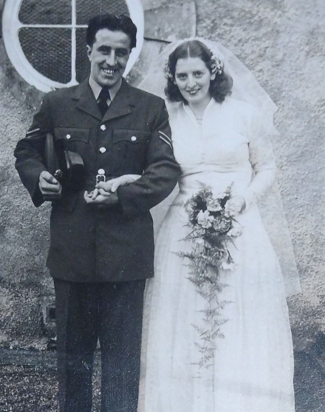 HAPPY DAYS: Geordie and Babs marry in 1956