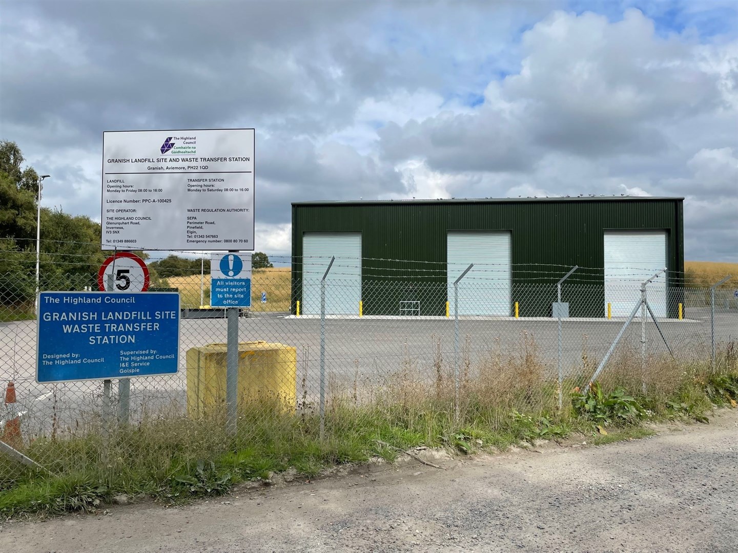 The new waste transfer station at Granish will be opening soon.