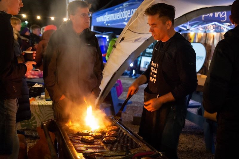 AGCT chairman Duncan Swarbrick looking after the burgers and bangers on the barbecue at last year's winter festival. Picture: Robin McConnell.