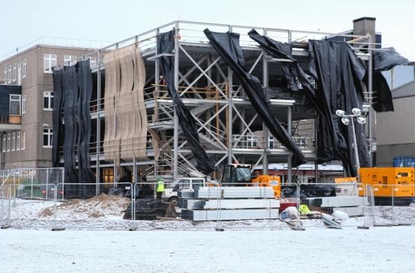 The building works pictured at the start of the year