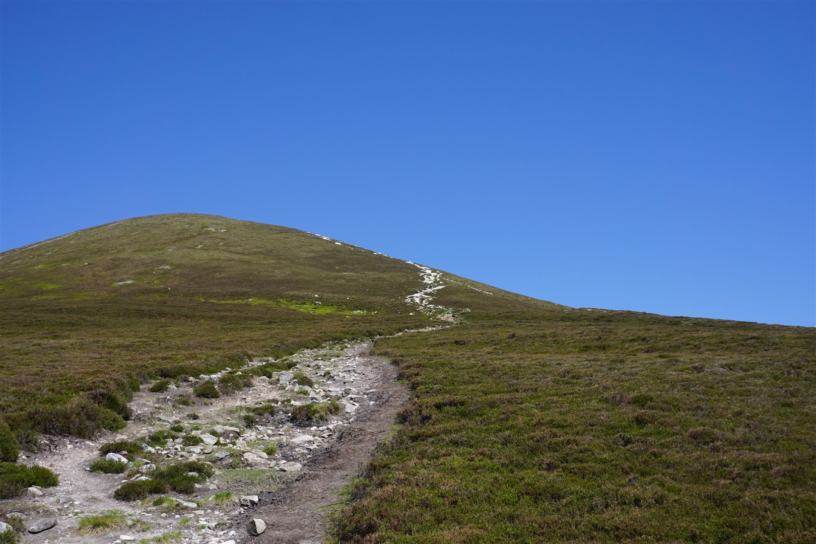 The eroded footpath on Beinn a Ghlo.