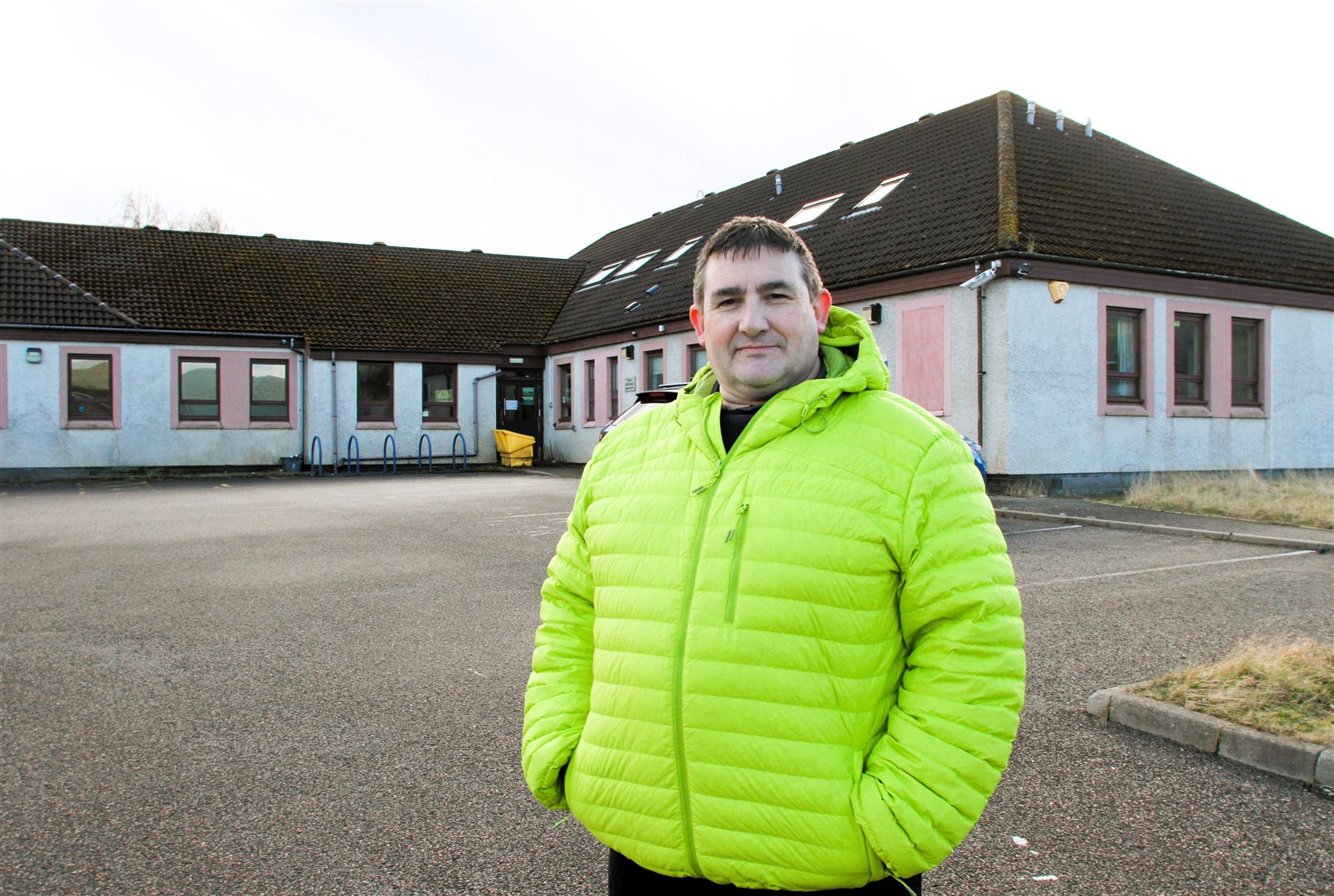 Aviemore Community Council chairman Alastair Dargie in front of the village's former health centre.