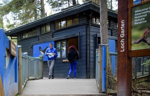OPEN AGAIN: The entry to the ever-popular Loch Garten Nature Centre