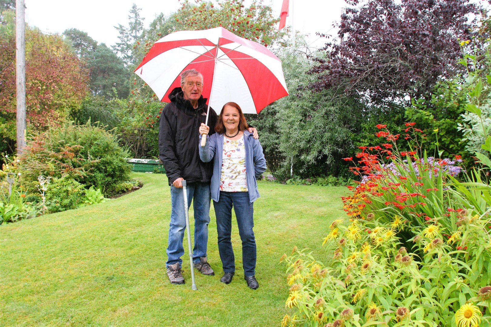EVERYTHING IN THEIR GARDEN IS LOVELY: Chris Jamieson's exquisitely restored and manicured garden at Craigmore Mill has earned thousands for cancer research with its annual opening days.