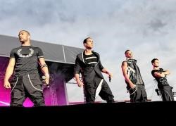 JLS on stage at Victoria Park.