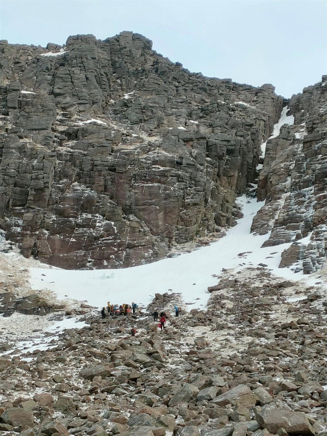 The scene of the climbing accident in Coire an t-Sneachda.