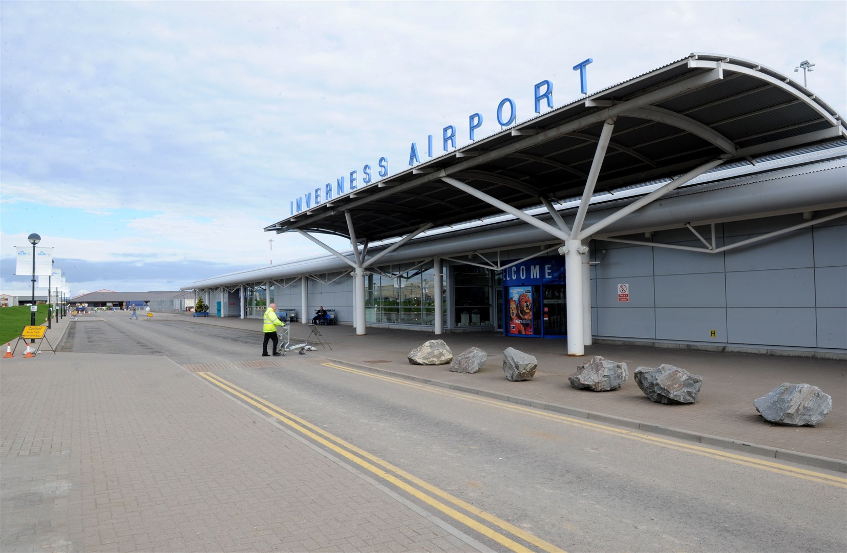 Inverness Airport which will eventually be connected by rail.