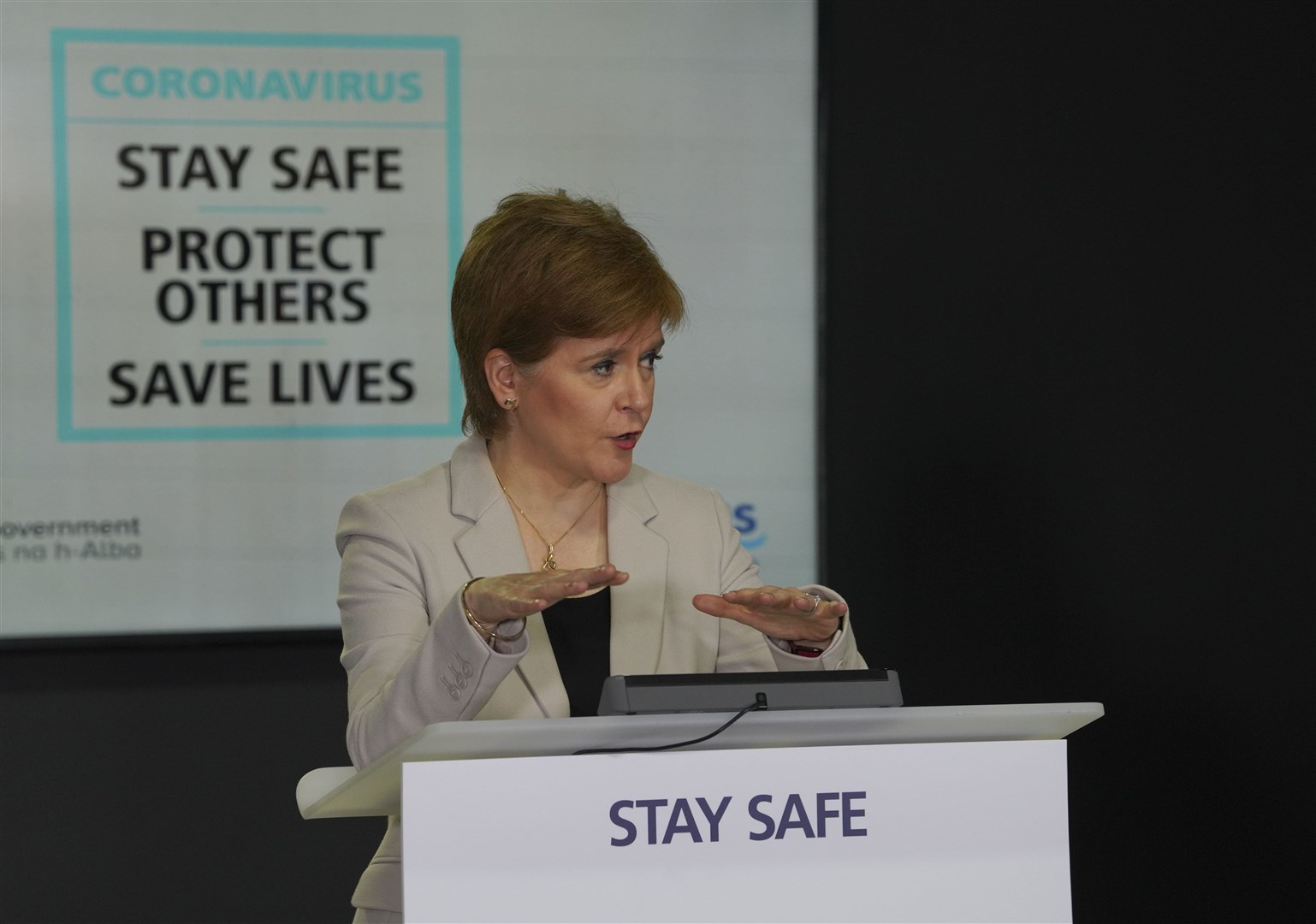 First Minister Nicola Sturgeon.