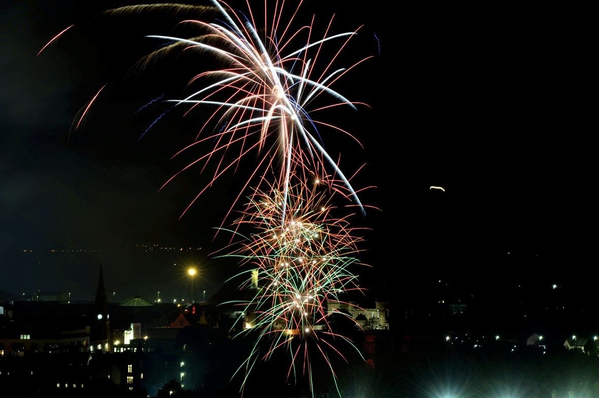 Bonfire night fireworks at the Northern Meeting Park: such displays are seen as preferable for safety reasons to private displays. Picture: James Mackenzie.