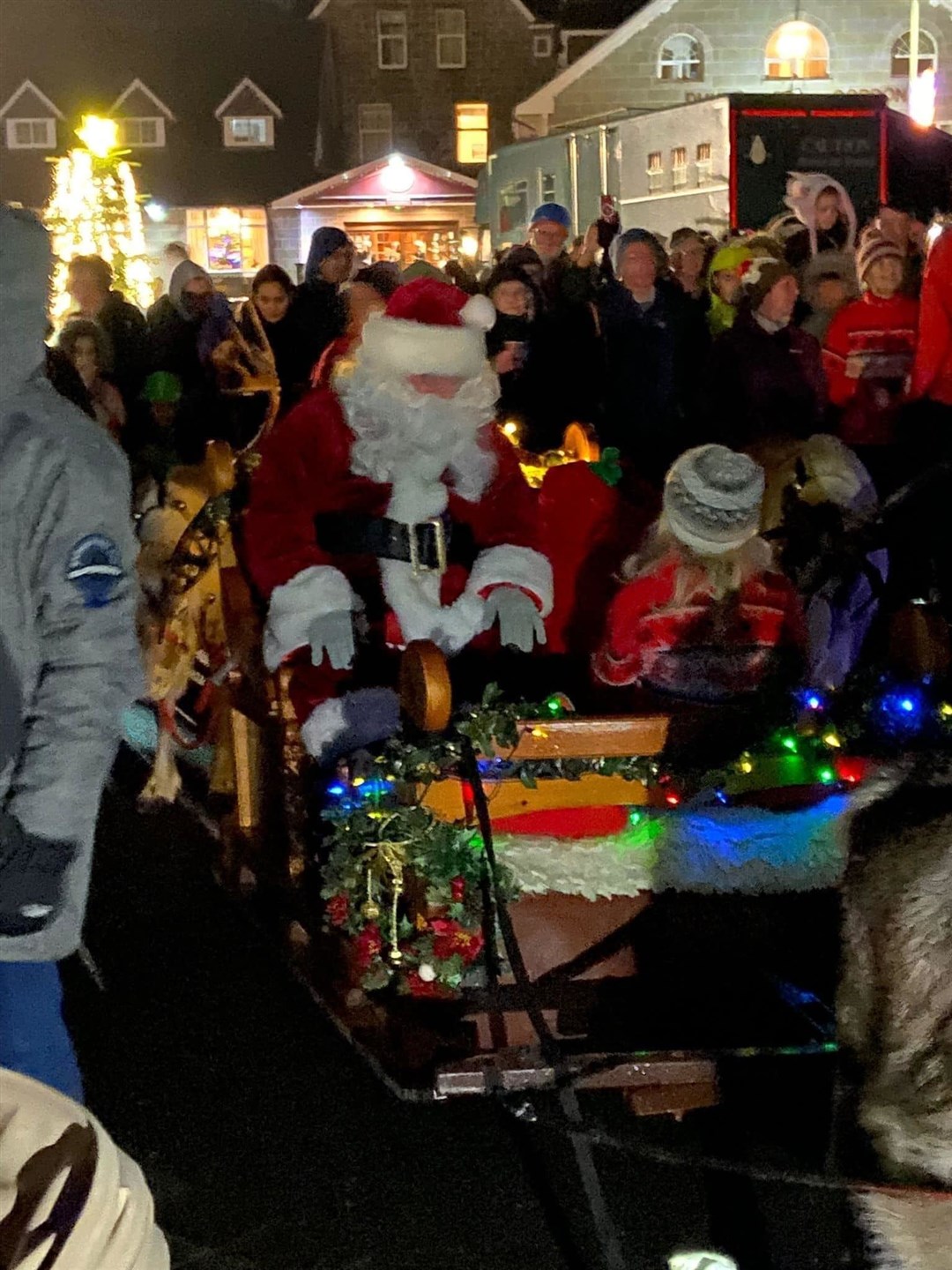 Santa made it safely to the Badenoch capital in time for a mince pie