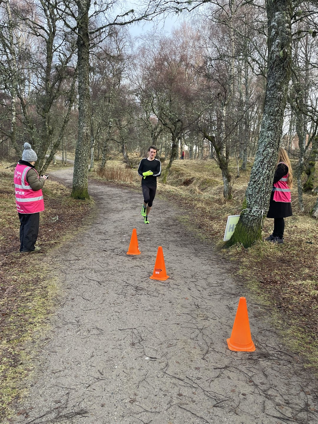 Home and dry: conditions today on the Strathspey course were just about perfect for first home Ally Bevan, one of the strath's own runners.