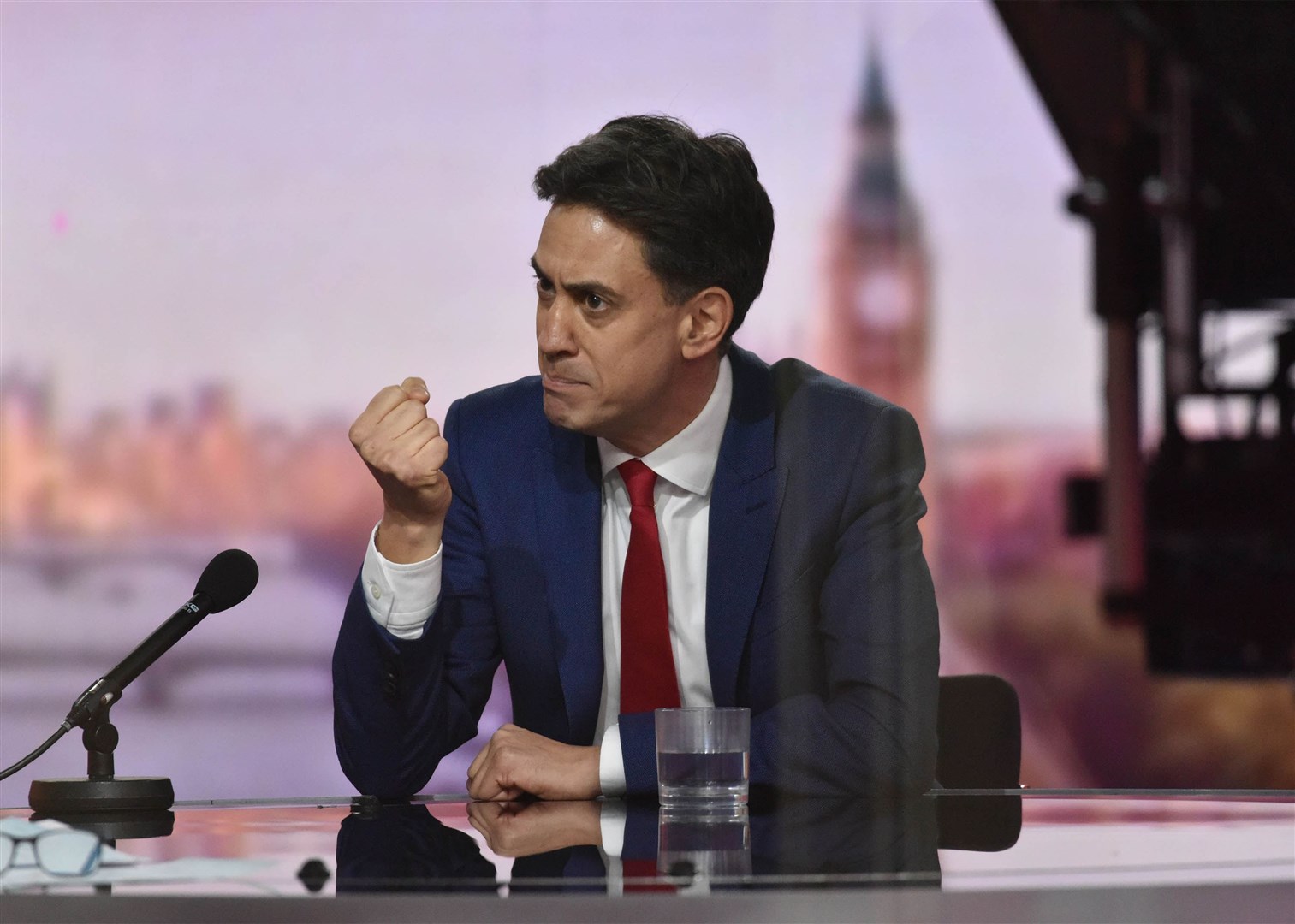 Shadow business secretary Ed Miliband appears on The Andrew Marr Show (Jeff Overs/BBC)