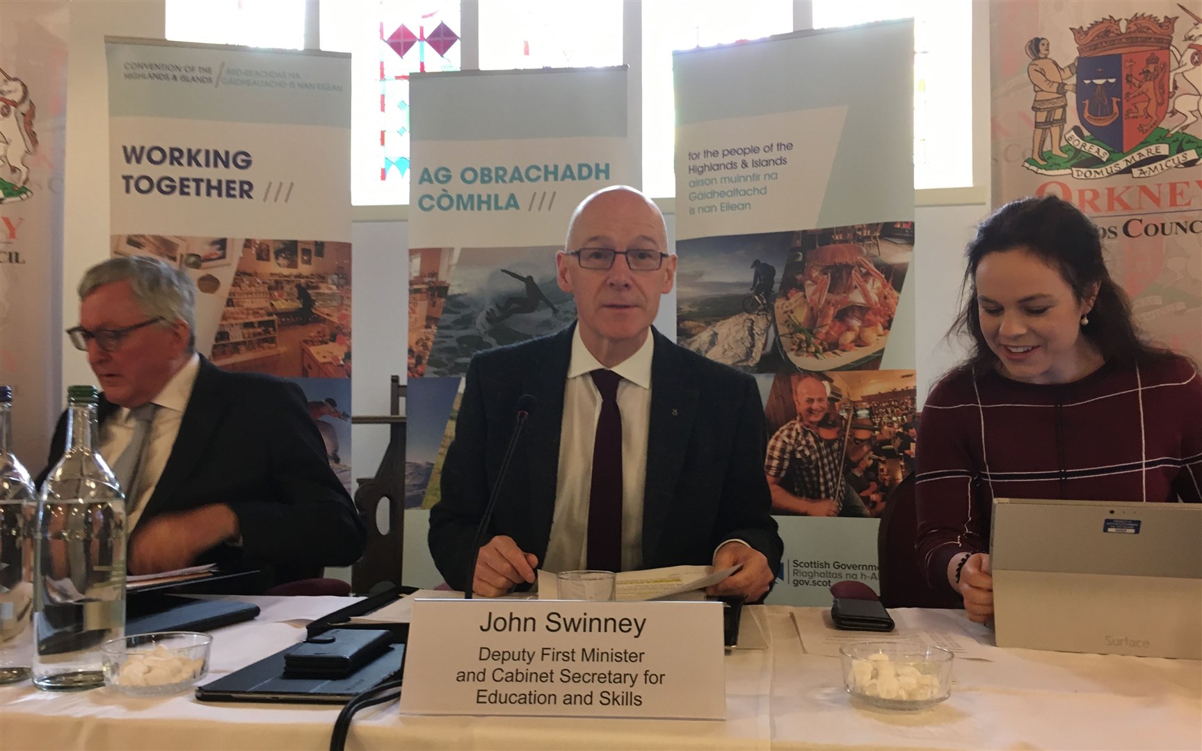 MSPs Fergus Ewing, John Swinney, and Kate Forbes.