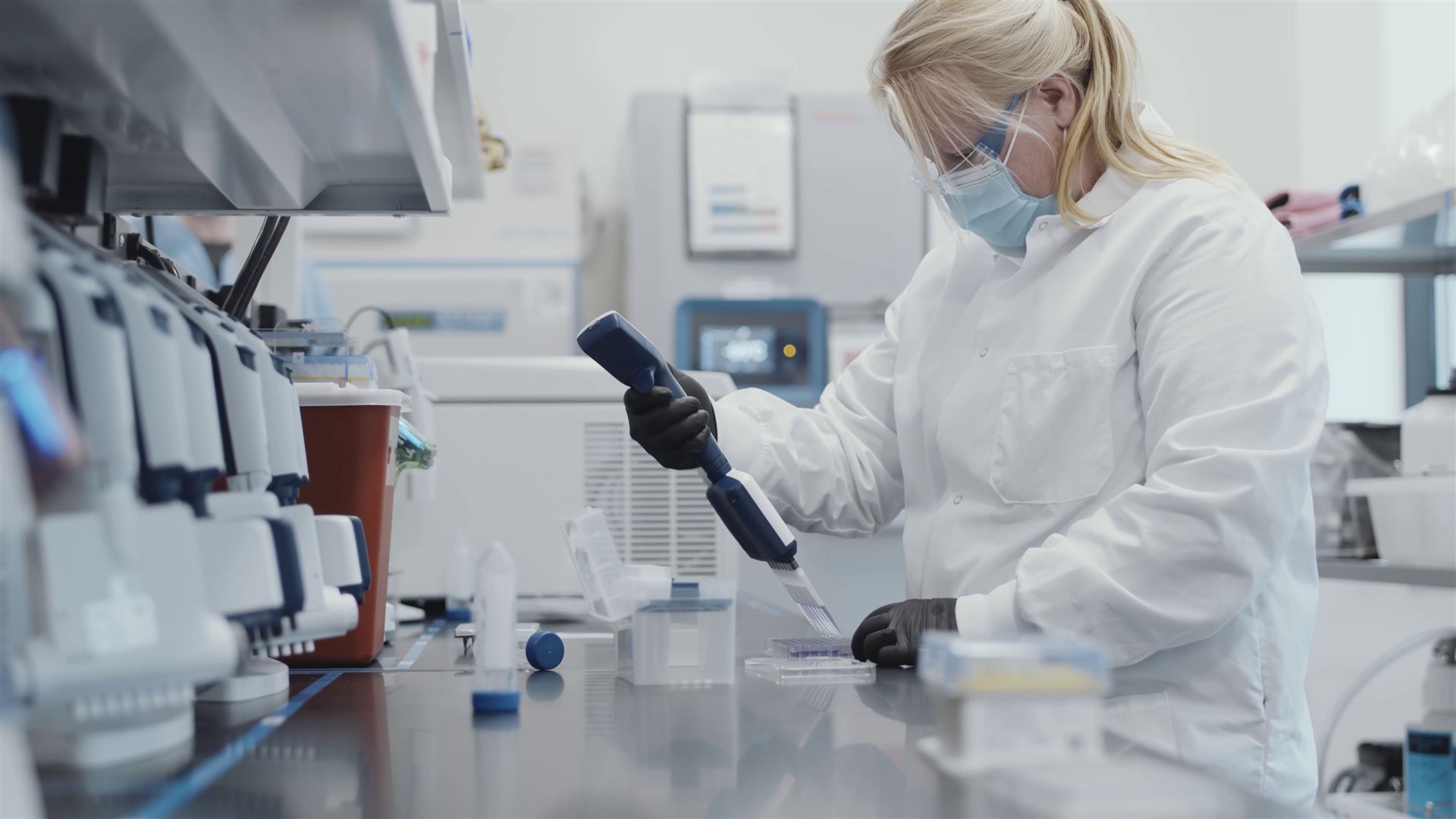 A Moderna scientist working on the coronavirus vaccine (Moderna/PA)