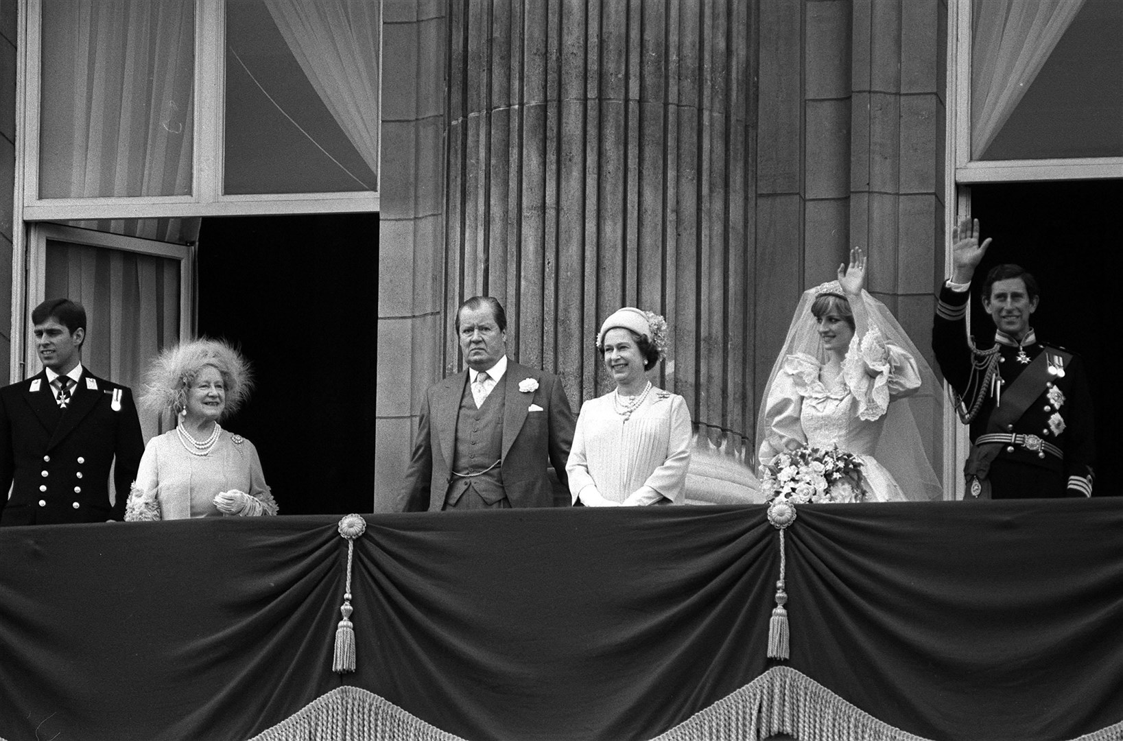 Diana and Charles on their wedding day (PA)