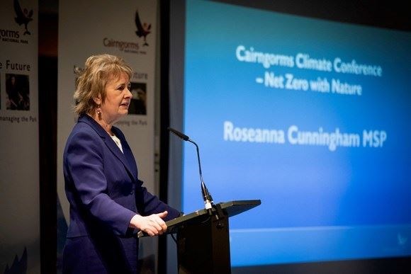 Roseanna Cunningham at a Cairngorms National Park Authority conference.