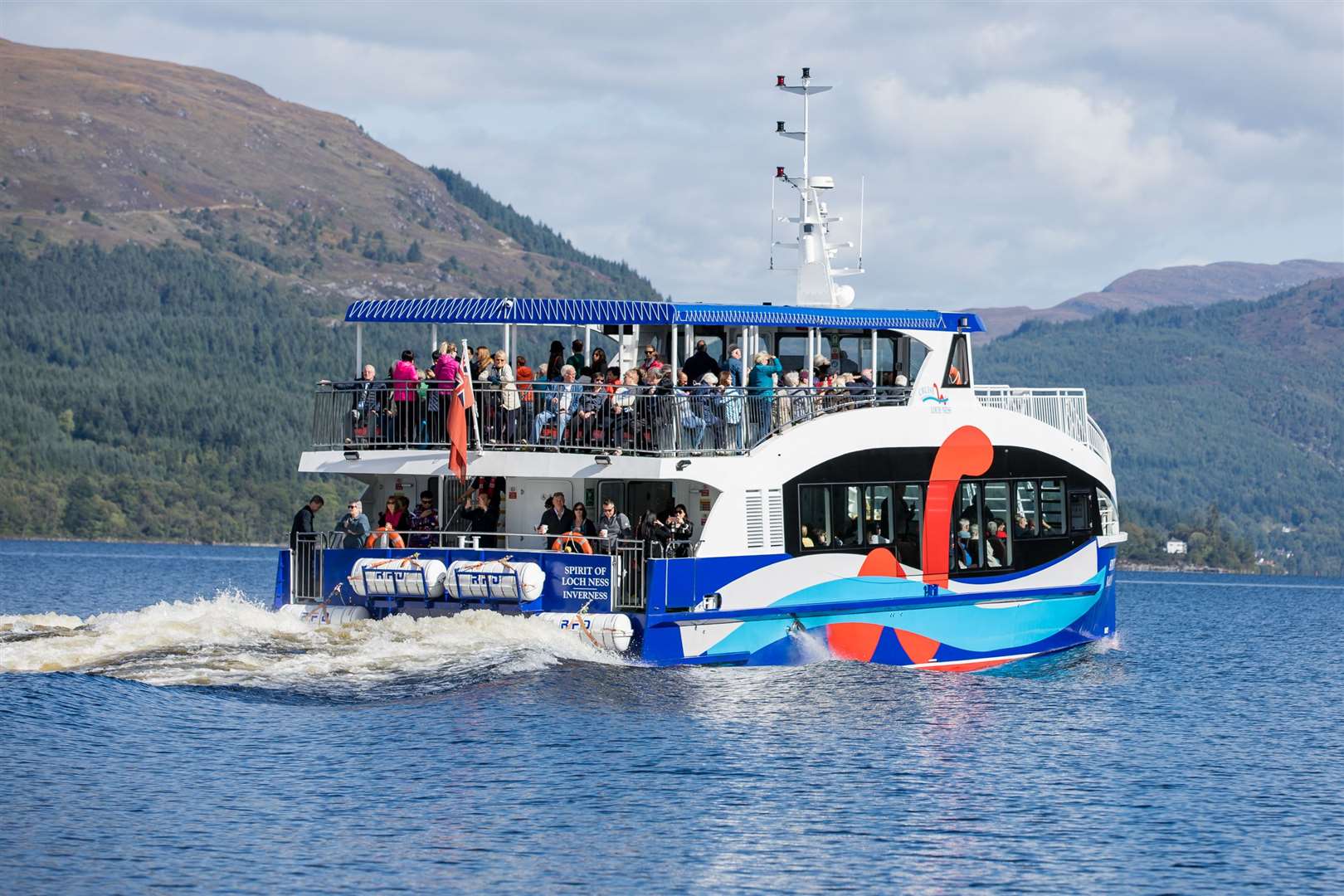 Flagship vessel The Spirit of Loch Ness can accommodate 210 passengers.