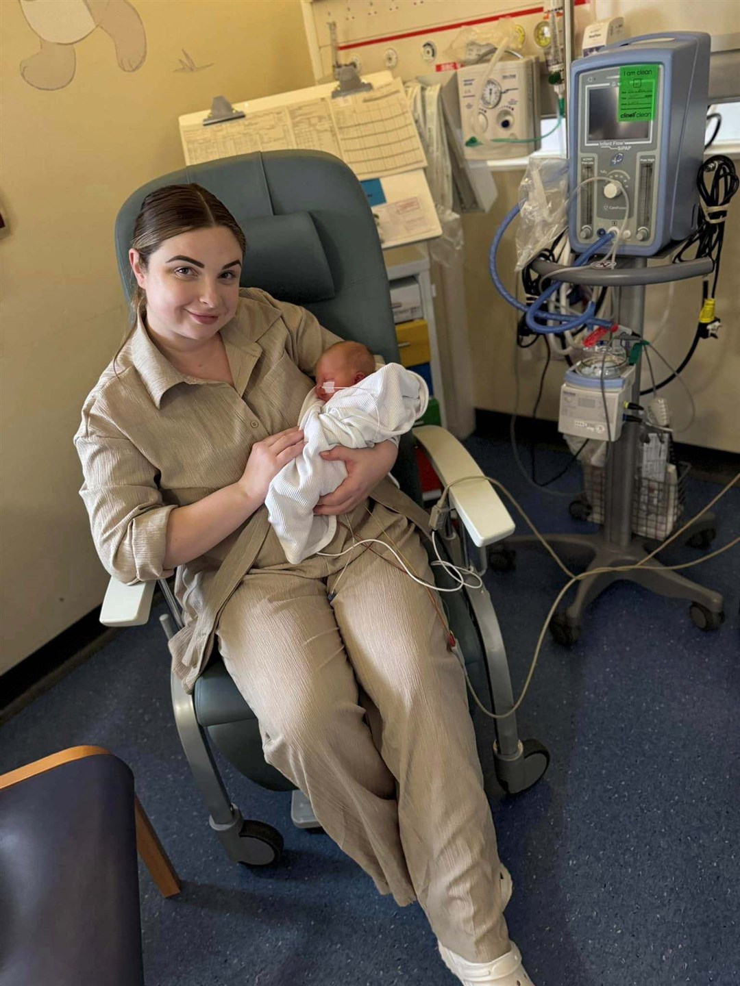 A Christmas Day baby for Buckie Thistle footballer Sam Morrison and his partner Ellen Stewart who welcomed their daughter Noa Rae Morrison into the world at 3.19pm on the big day.