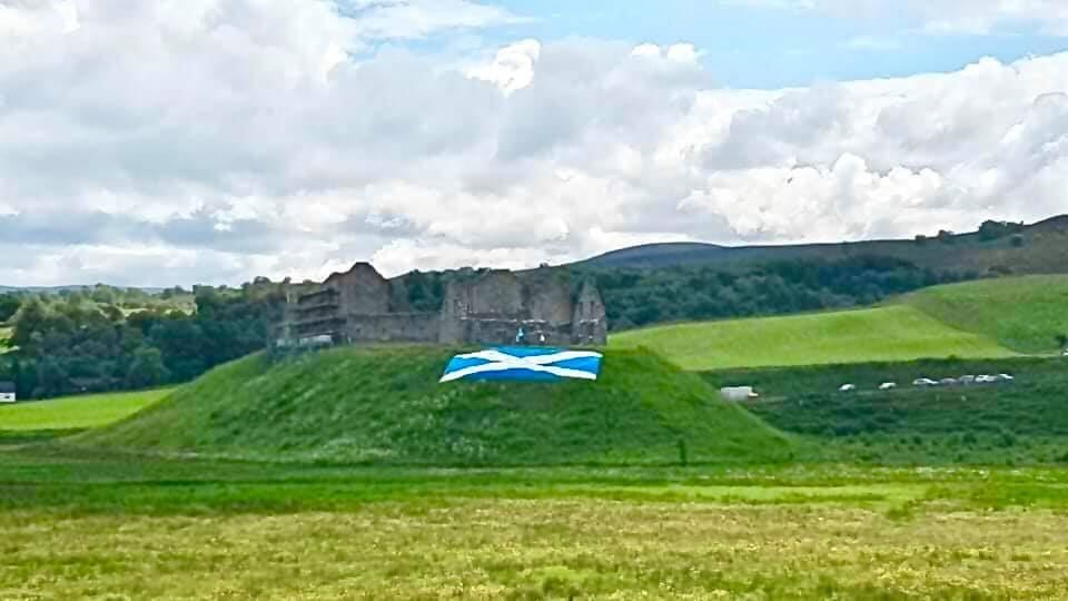 Saltire of the earth: flying the flag at Ruthven