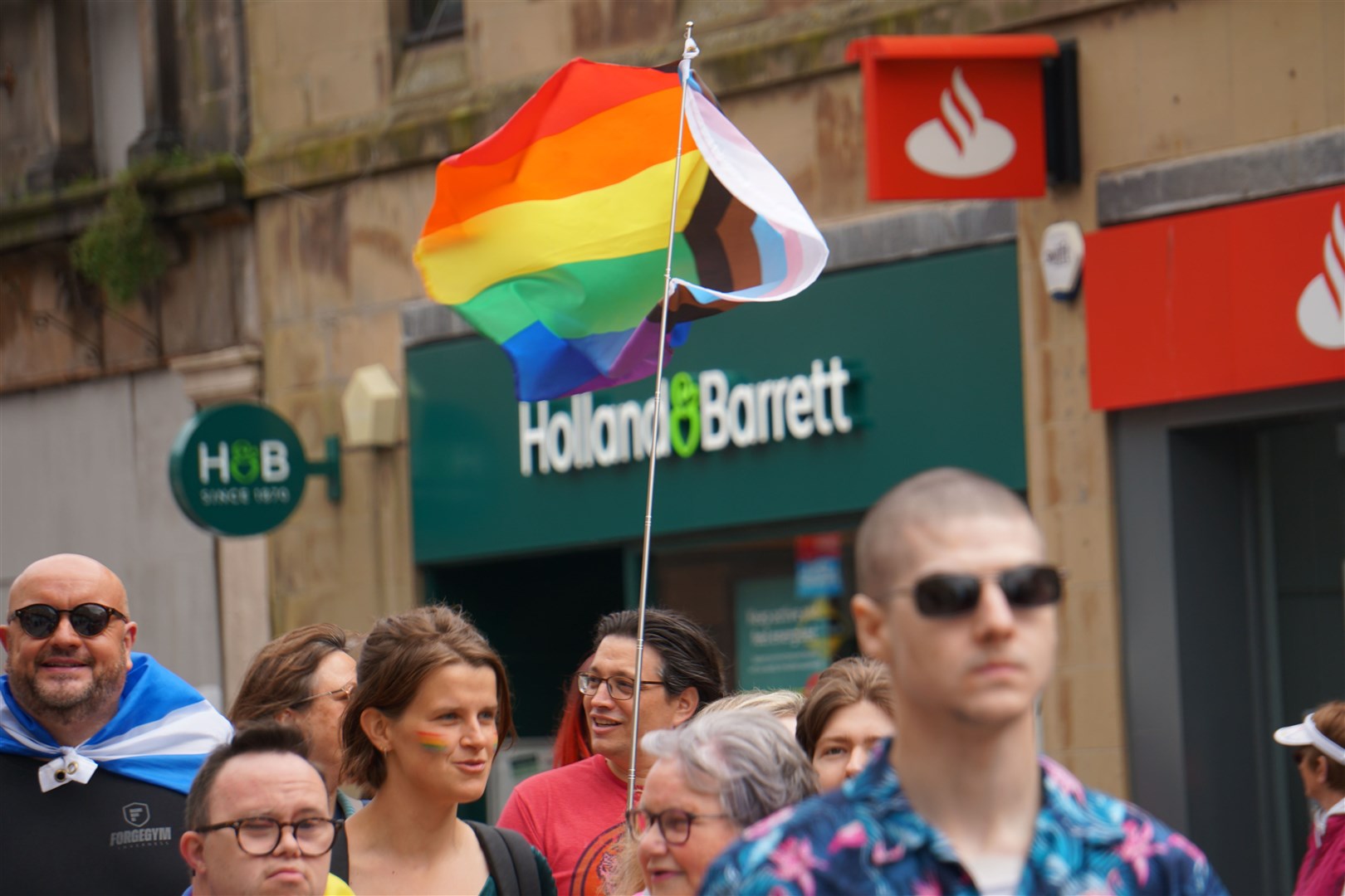 Hundreds of people gathered in Inverness for the Highland Pride March. Picture: Federica Stefani.