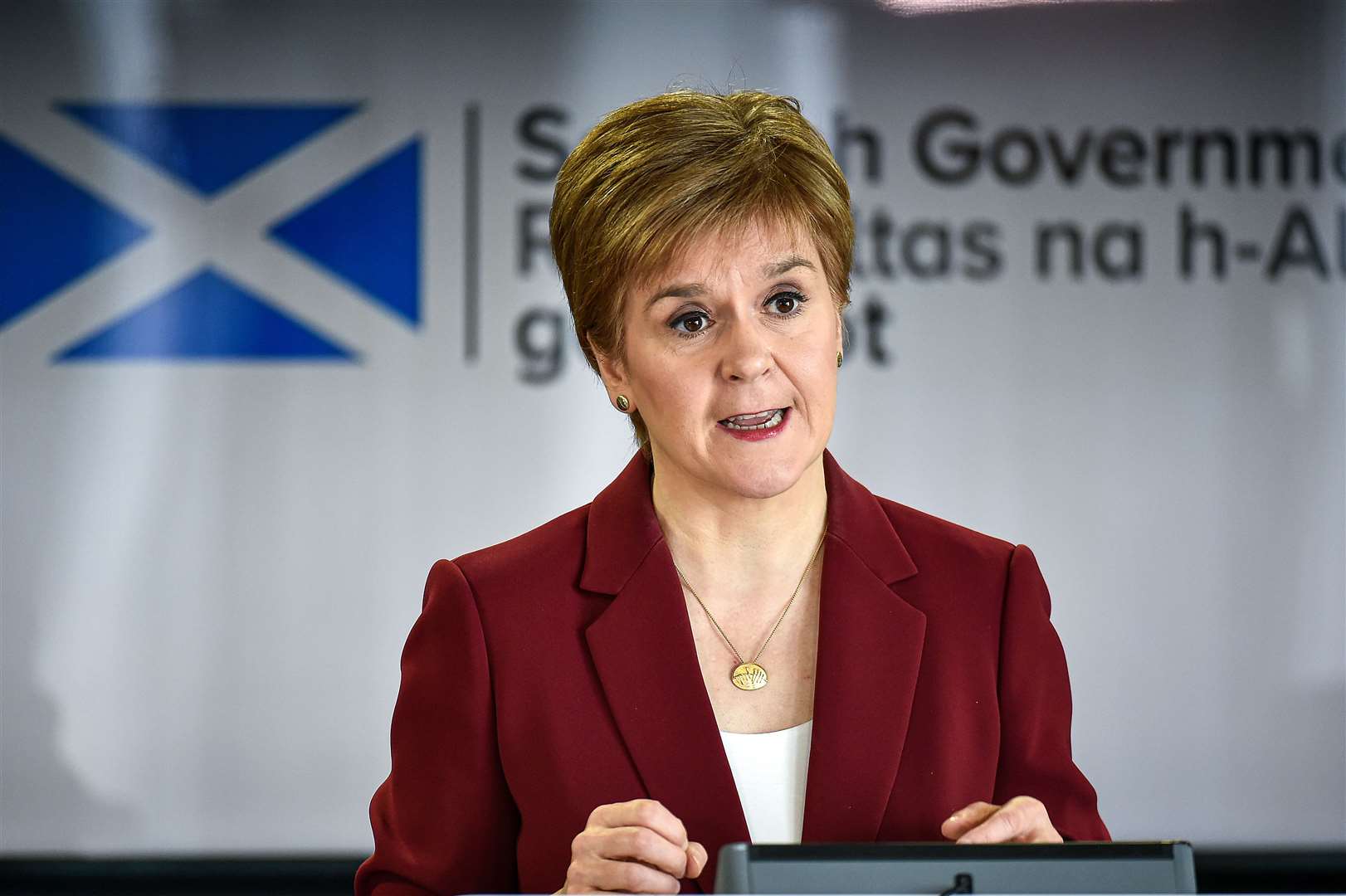 The First Minister was asked about the plan at the daily coronavirus briefing (Jeff J Mitchell/PA)