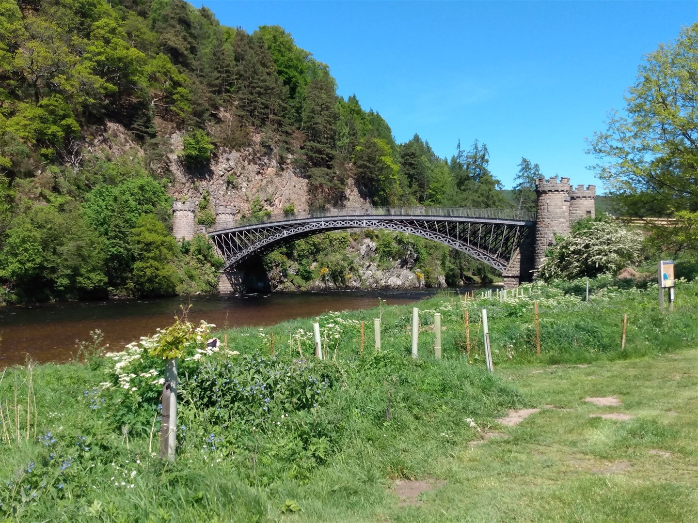 The Telford Bridge over the Spey at Craigellachie..