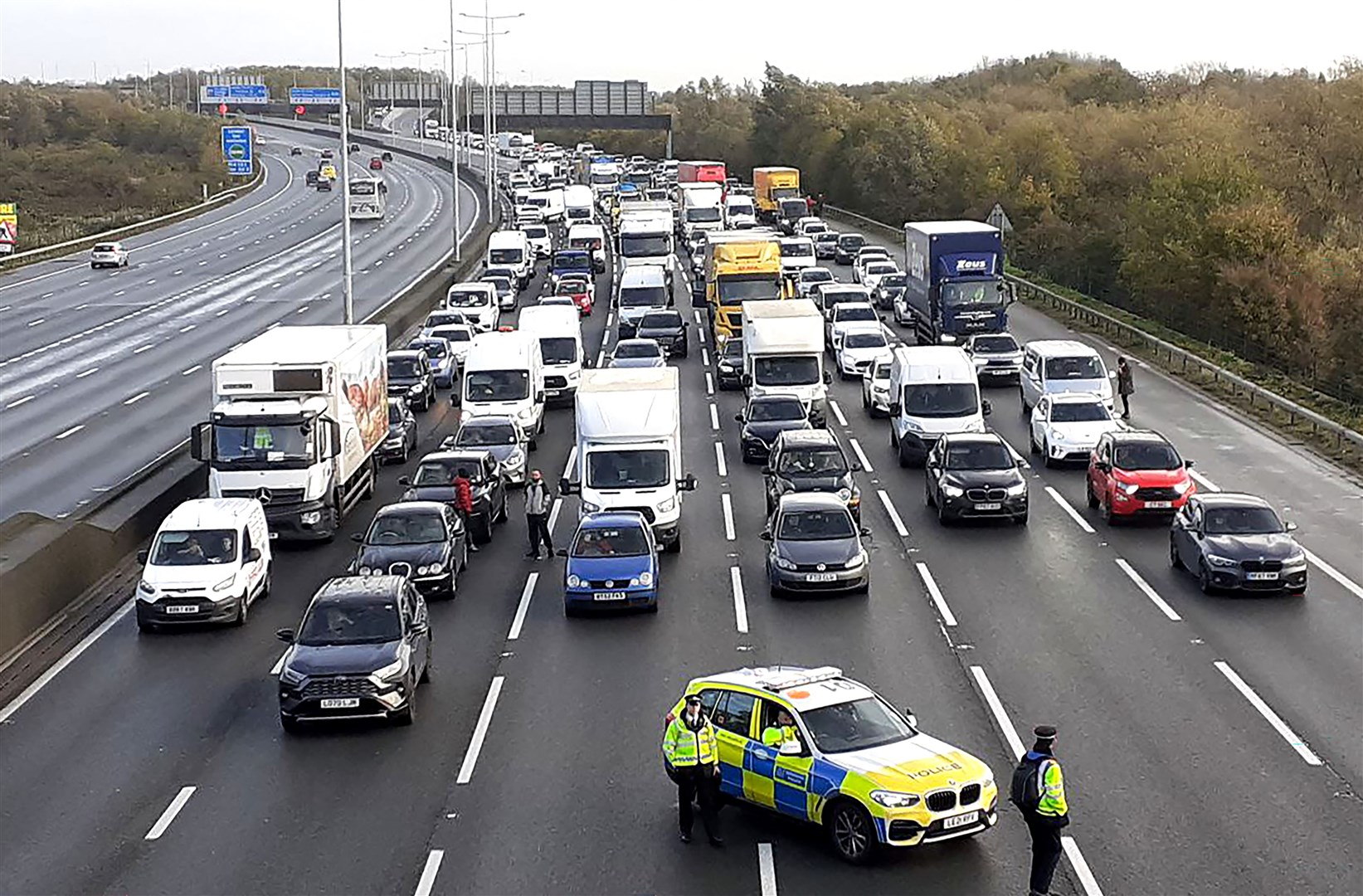 The activists caused major delays on the M25 (Just Stop Oil/PA)