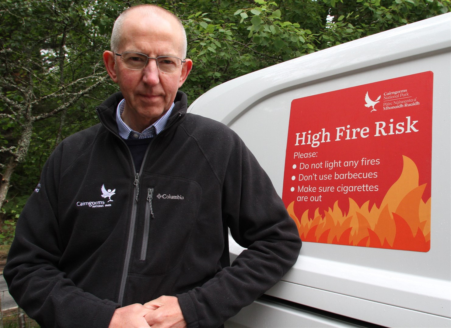 Sandy Bremner has said climate change is heightening risk of a devastating wildfire in the national park.