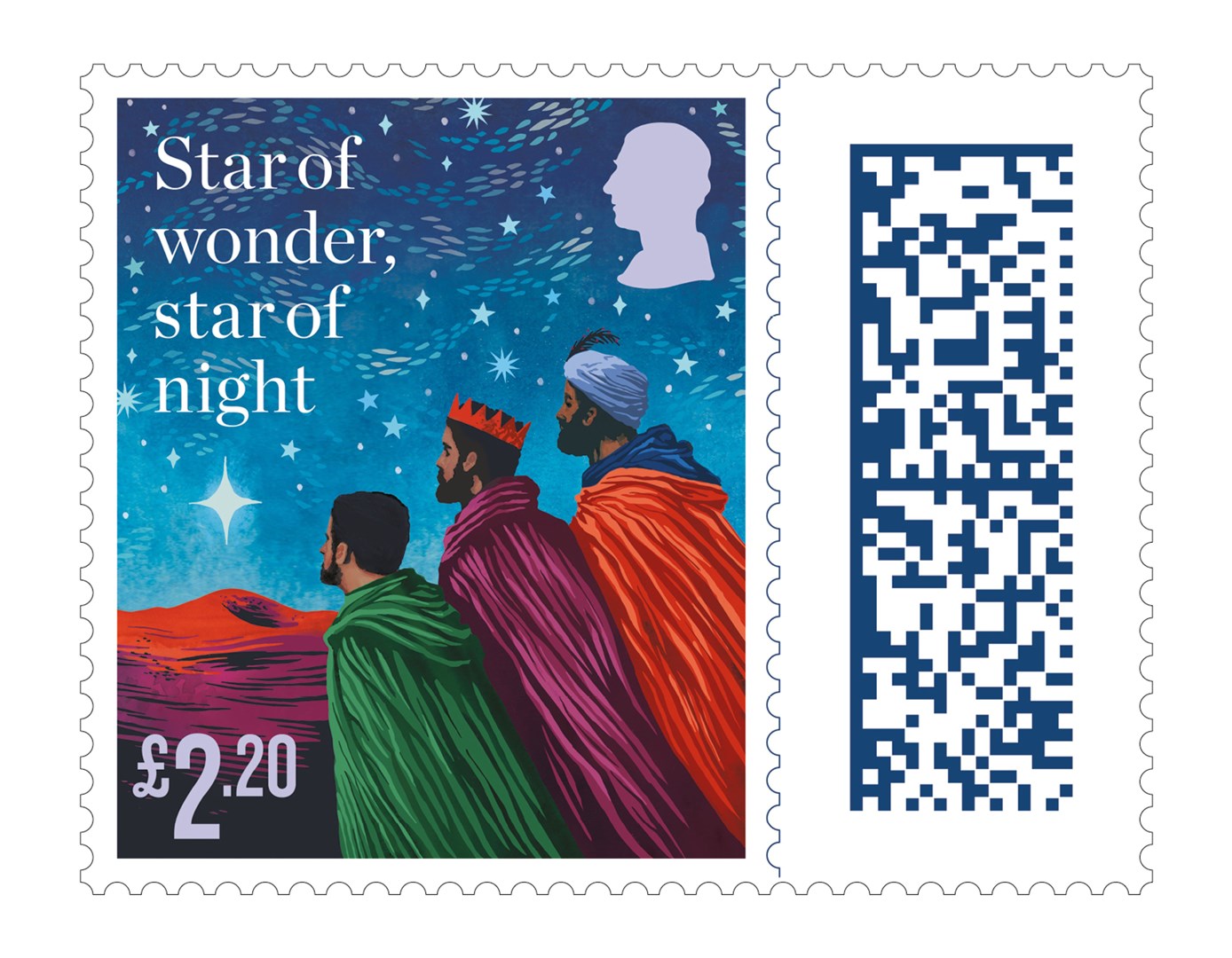 The stamps are inspired by traditional Christmas carols O Holy Night, O Little Town of Bethlehem, Silent Night, Away in a Manger, and We Three Kings (Royal Mail/PA)