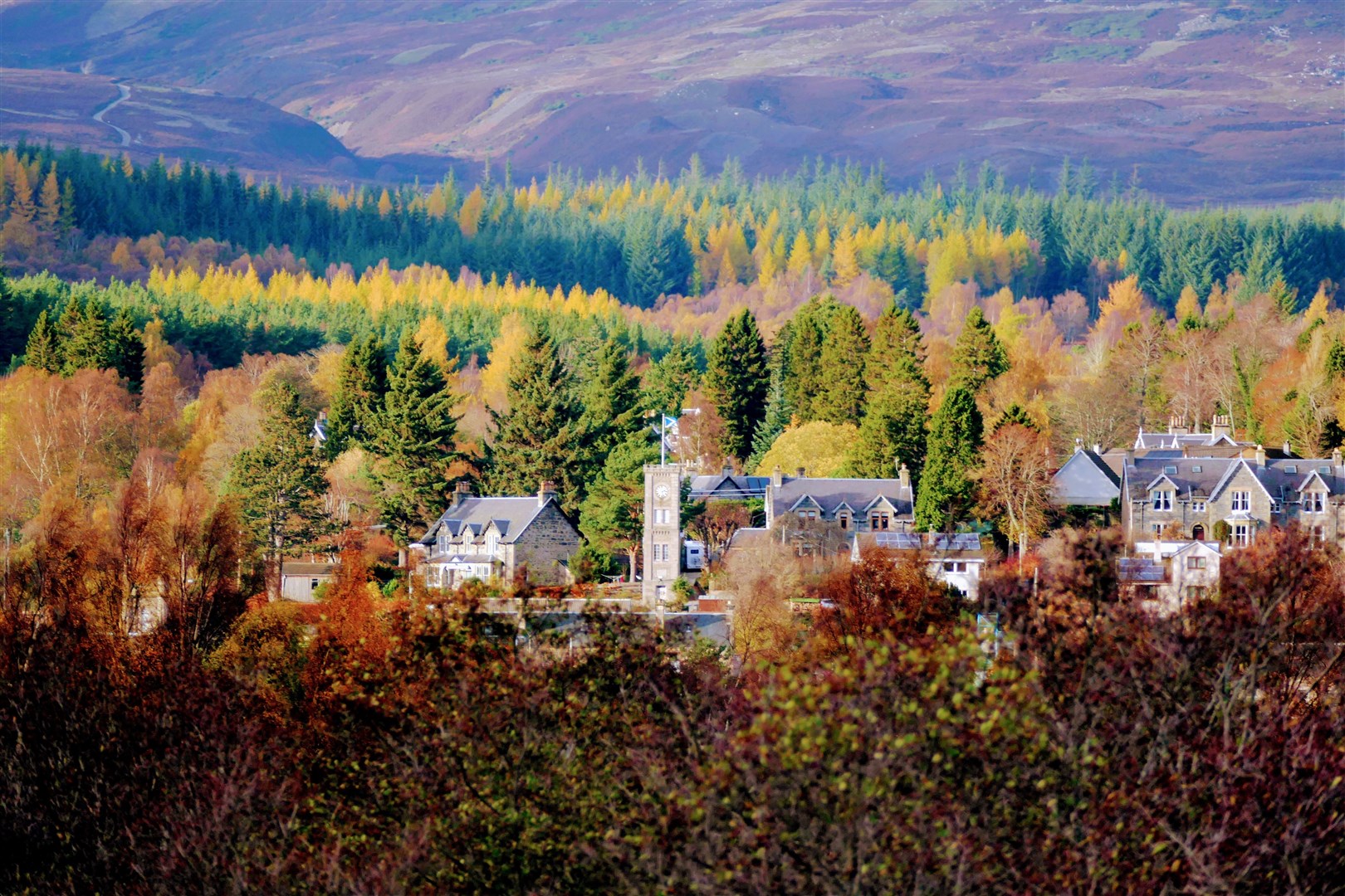 Kingussie is a stunning place to visit in Autumn but a very long drive from Lancashire for just a coronavirus test.