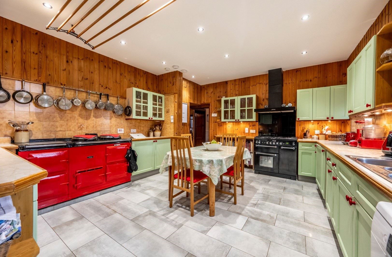 There is a bright kitchen in the Victorian property.