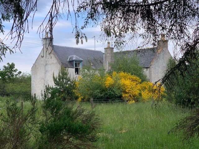 Smoke could be seen coming from the old farmhouse.