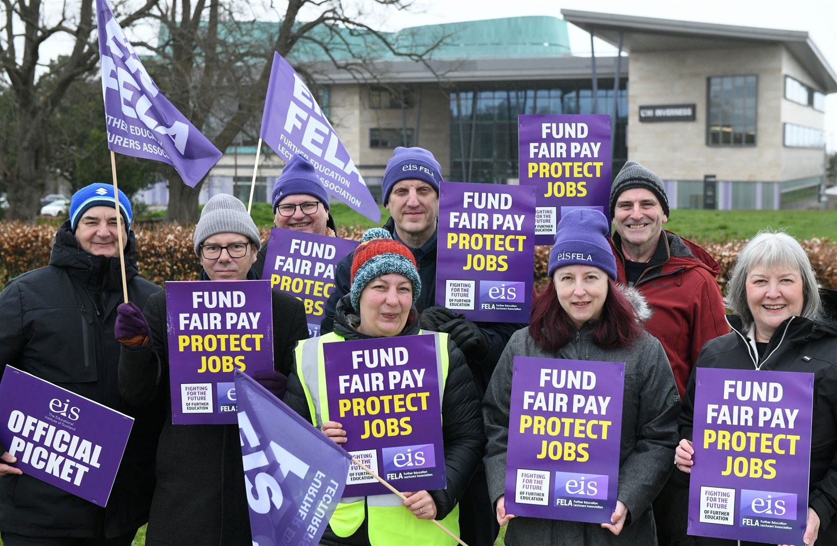 Clifford Hier, Paul Shanks, Norman Wilson, Karen-Ann Dicken, John Beaton, Karen Mackay, Gordon Wink and Rhoda Grant, Labour MSP. Picture: James Mackenzie