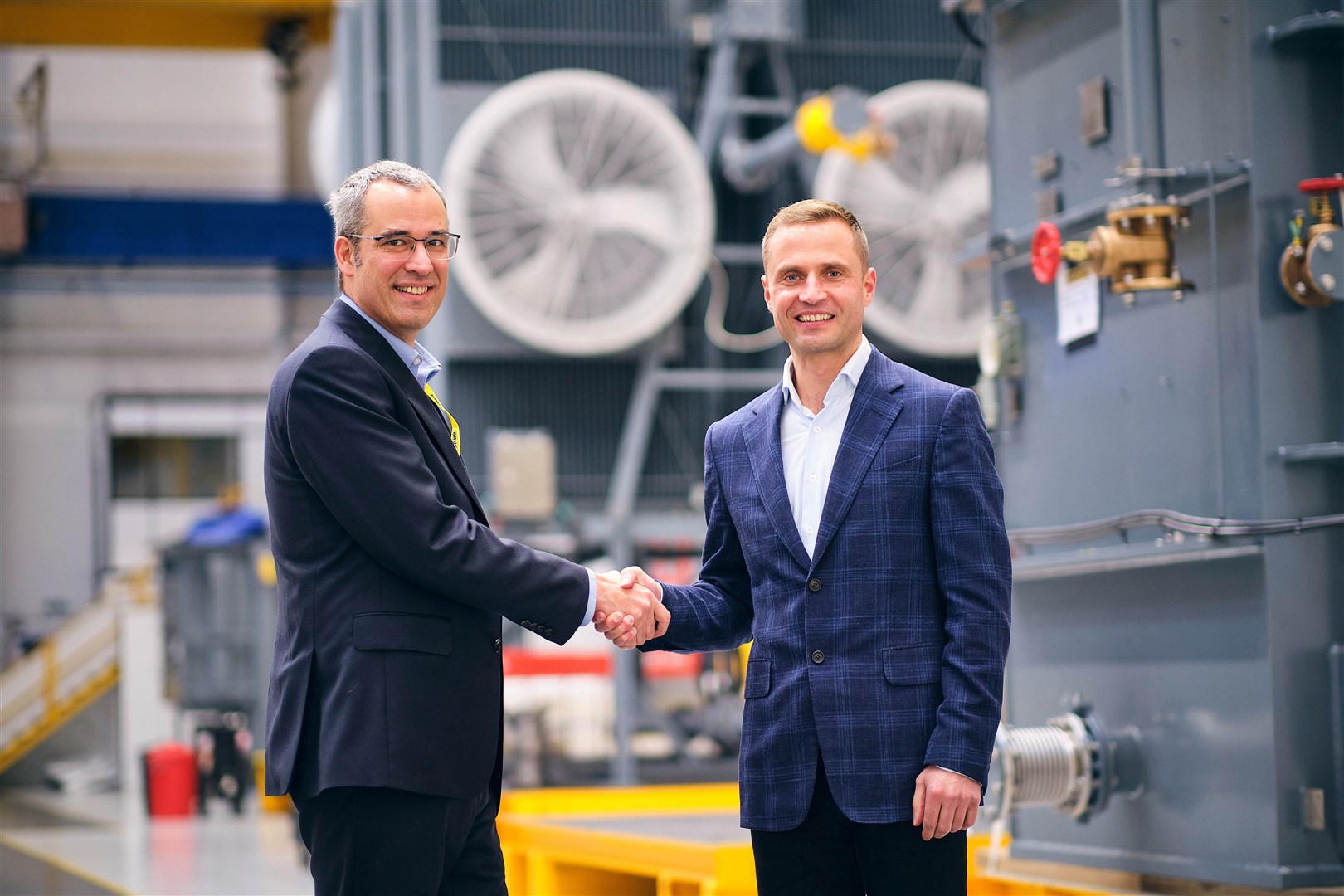 Ross McGowan (right) with Nicolas Pitrat, CEO of BRUSH Group.