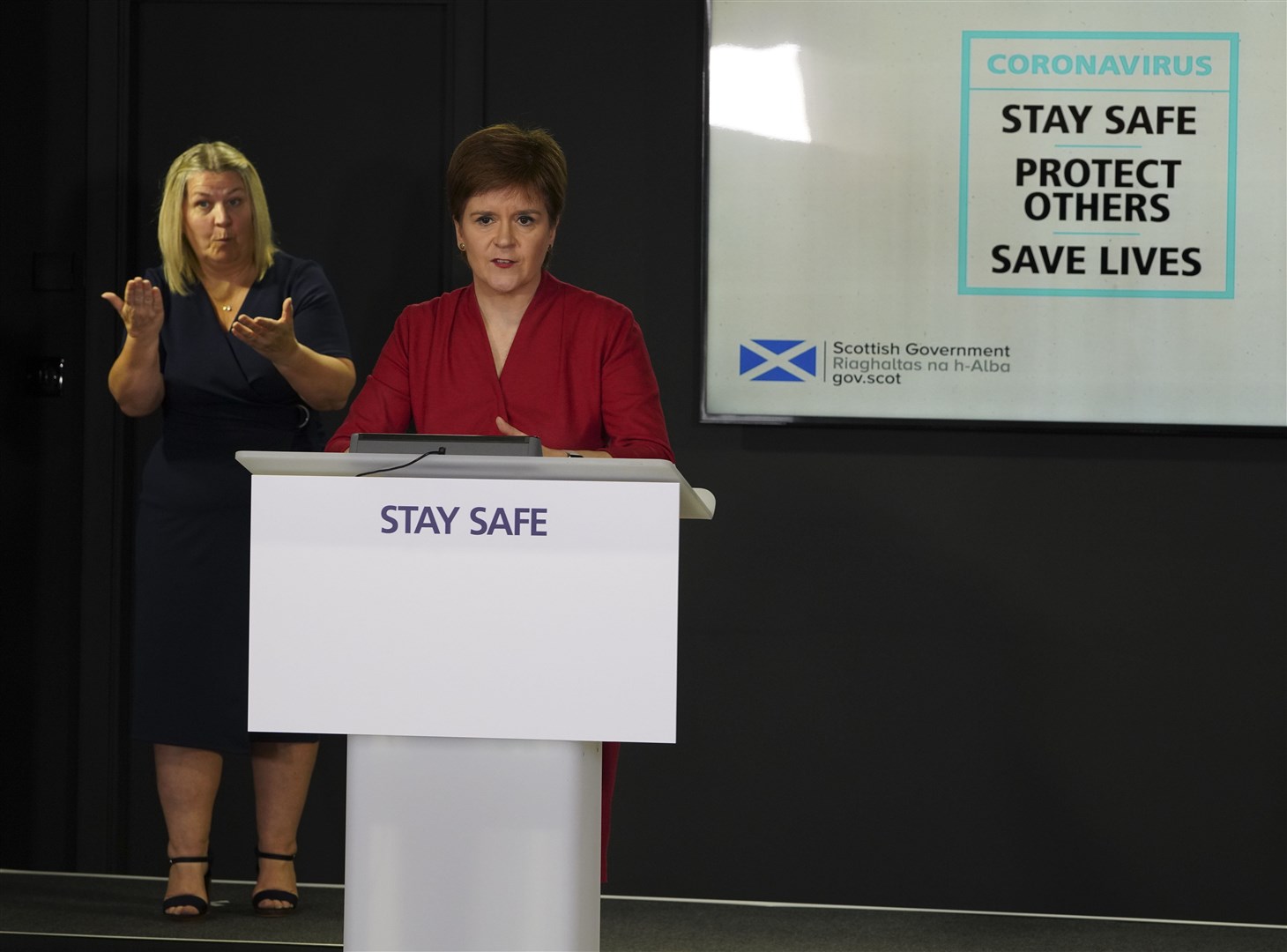 Nicola Sturgeon's message was upbeat despite three new confirmed deaths and a rise in hospital cases.