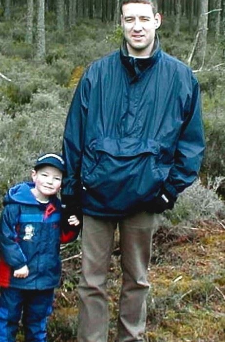 Andrew at four with his father