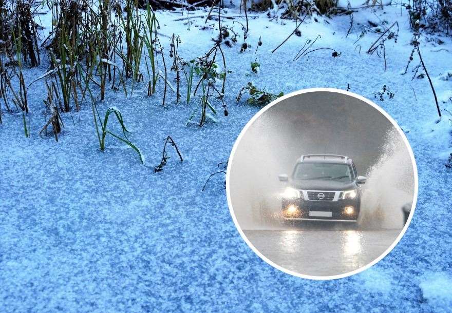 Residents and motorists are being warned of the dangers Storm Babet's flood waters could pose during the imminent ice warning.