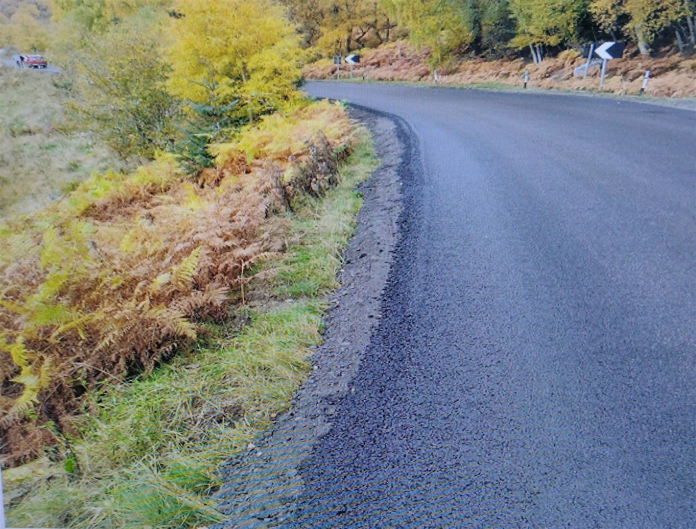 AFTER: The 'cliff' which is worrying local motorists