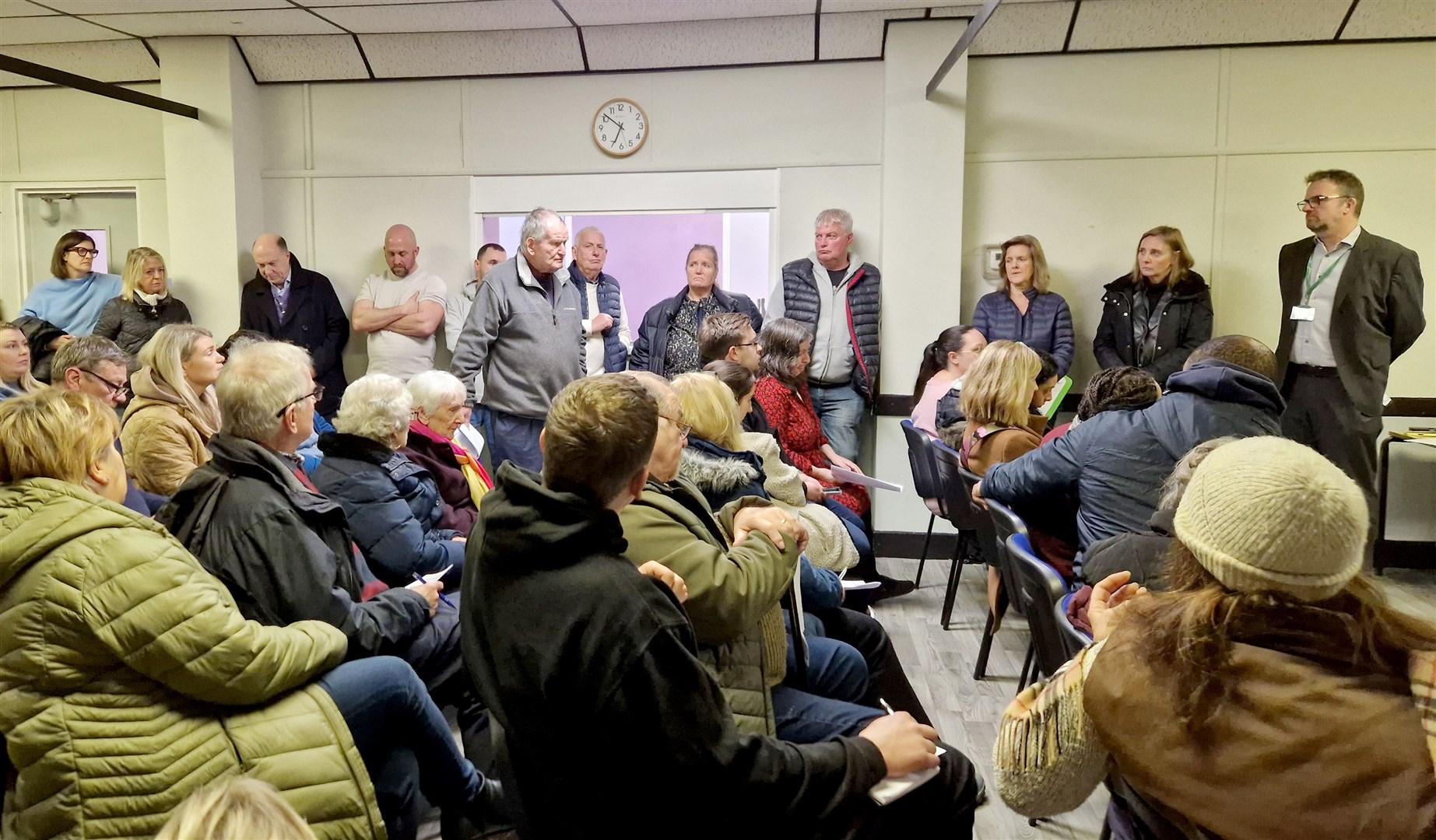 Residents and business owners attending a public meeting at St Nicholas Youth Centre in Godstone, Surrey, to discuss their concerns (Ben Bauer/PA)
