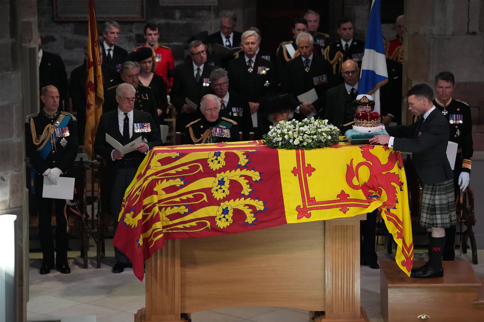 The Queen’s coffin will rest at St Giles’ Cathedral for 24 hours (Aaron Chown/PA)