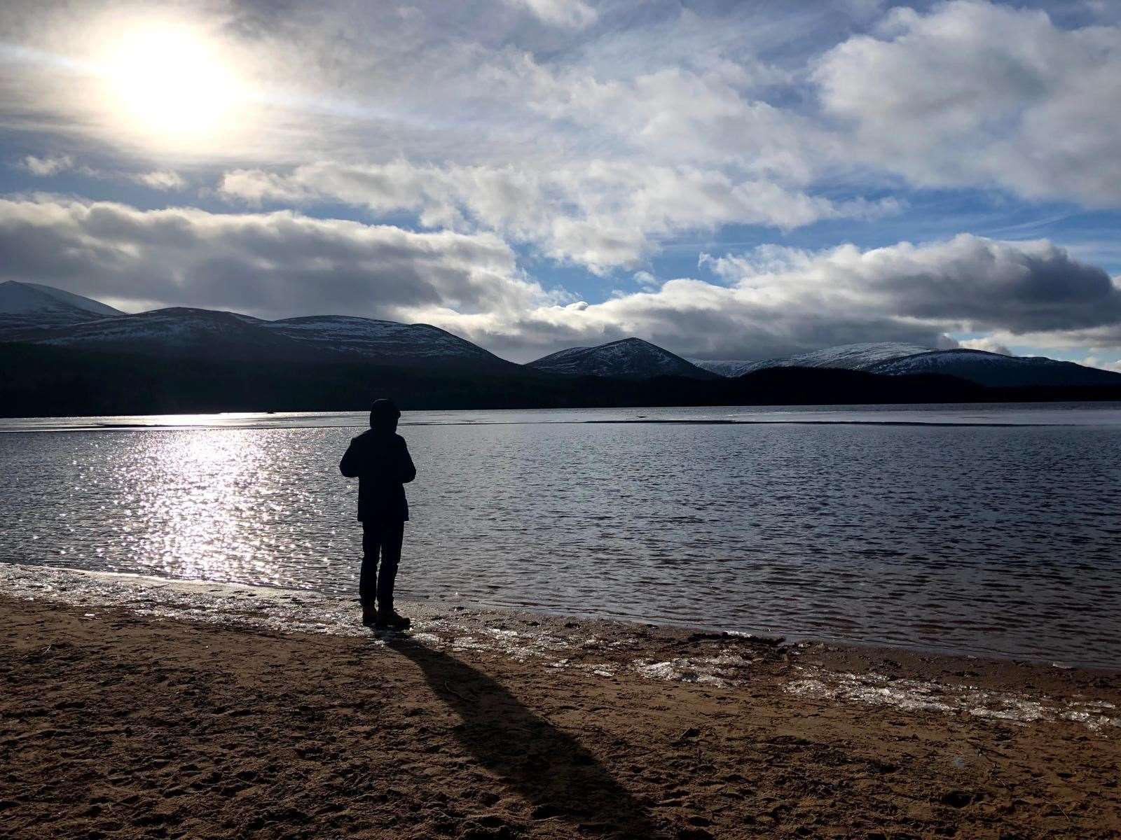 Mikey pictured on his final visit to Loch Morlich two years ago