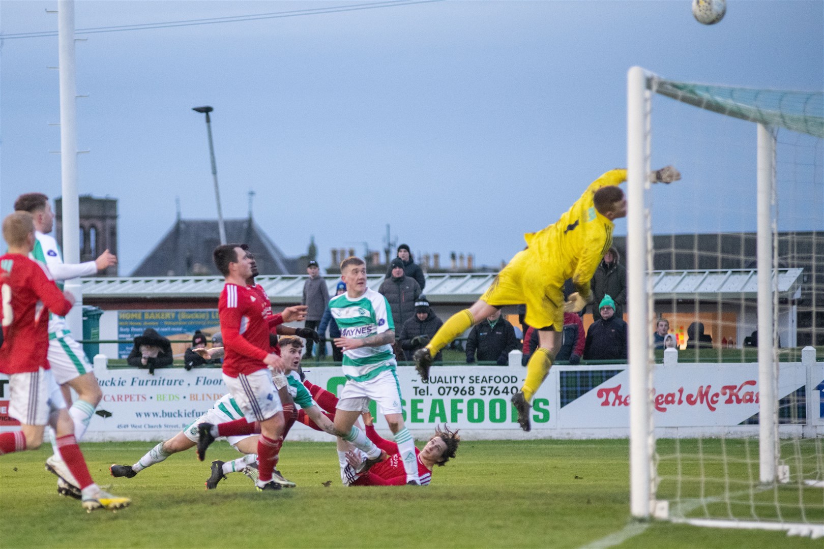 Joe McCabe netted twice for Buckie Thistle in their 5-0 win over Clach. Daniel Forsyth..