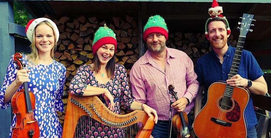 Megan Henderson, Ingrid Henderson, Iain Macfarlane and Ewan Robertson are in the festive mood.