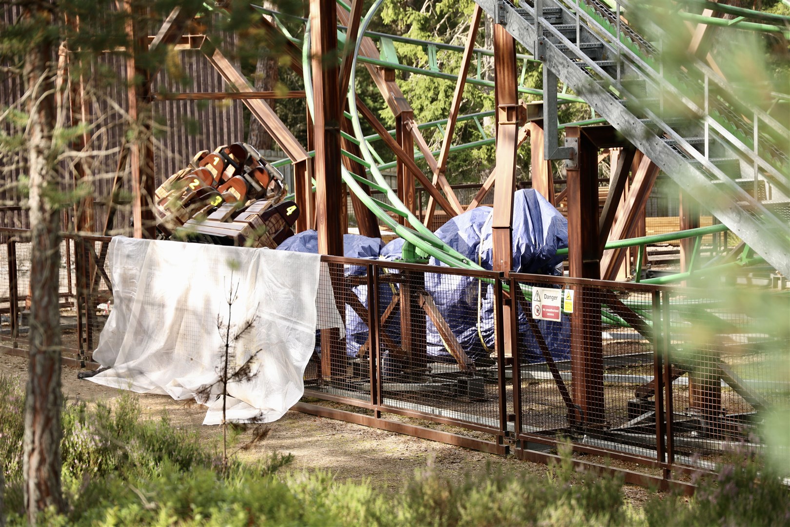 The rollercoaster which was involved in an accident just before lunchtime today.